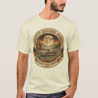 Vintage Ghost Road Trip Halloween Retro Reis T-Shi T-shirt