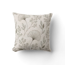 Vintage Ginkgo Botanische Worpkussen