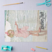 Vintage Girl Sandy Beach Tissuepapier (Craft)