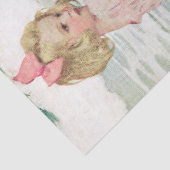 Vintage Girl Sandy Beach Tissuepapier (Detail)