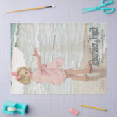 Vintage Girl Sandy Beach Tissuepapier (Craft)