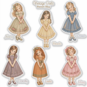 Vintage Girls : Autocollants de la collection Swee