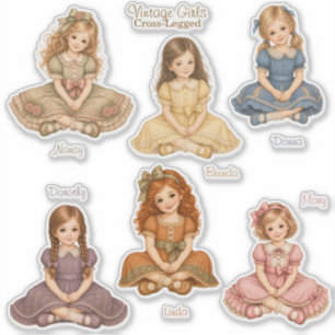 Vintage Girls: Crossbenige Verzameling Stickers