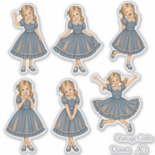 Vintage Girls - Donna - nr.1 Sticker Sheet