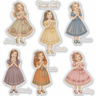 Vintage Girls : Wonder Look Collection Autocollant