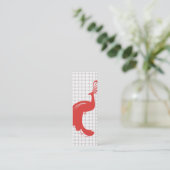 VINTAGE GLAM PEACOCK Carte de visite mince (Debout devant)