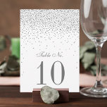 Vintage Glam Silver Confetti Mariage Numéro de tab<br><div class="desc">Vintage Glam Silver Confetti Mariage Numéro de table Cartes. *** COMMENT COMMANDER *** S'il vous plaît customiser et ajouter chaque carte de numéro de table à votre panier,  un par un. Zazzle ne dispose pas actuellement d'un système permettant la personnalisation des produits une fois la commande passée.</div>