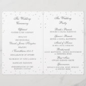 Vintage Glam Silver Confetti Programmes de mariage (Dos)