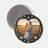 Vintage Glamor Art Déco Mariage Magnet (Recto/Verso)
