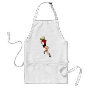 Vintage Glamour Meisje van hiernaast, Blond Blombs Standaard Schort