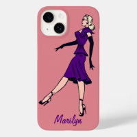 Vintage glamourgirl, retro blondine secretaresse