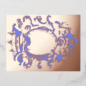 Vintage Gold Crown Lijst Folie Invitation Briefkaa Uitnodiging Briefkaart (Voorkant)