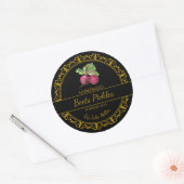 Vintage Gold Homemade Beets Picks Étiquette | Noir (Enveloppe)