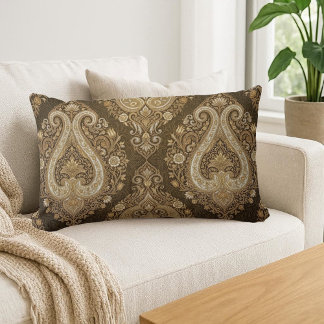 Vintage Gold Luxury Paisley Persian Classic Ornate Kussen