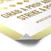 Vintage Gold Marquee Letters Wedding Photo Booth Poster (Hoek)