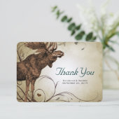 Vintage Gold Moose Mariage Merci Cartes (Debout devant)