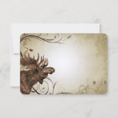 Vintage Gold Moose Mariage Merci Cartes (Dos)