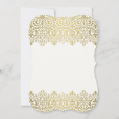 Vintage Golden Lace Elegant Kaart (Achterkant)