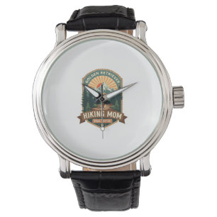 Vintage Golden Retriever Wandelende Moeder Trail G Horloge