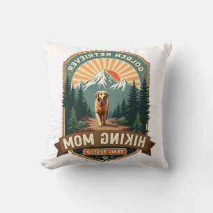 Vintage Golden Retriever Wandelende Moeder Trail G Kussen
