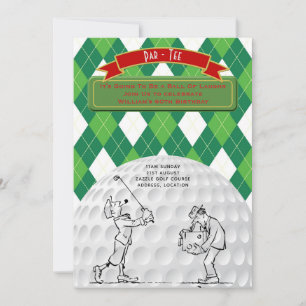 Vintage Golf 60e anniversaire Invitations rétro