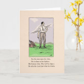 Vintage Golf Ditty Birthday Carte de voeux (Fleur jaune)