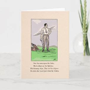 Vintage Golf Ditty Birthday Carte de voeux