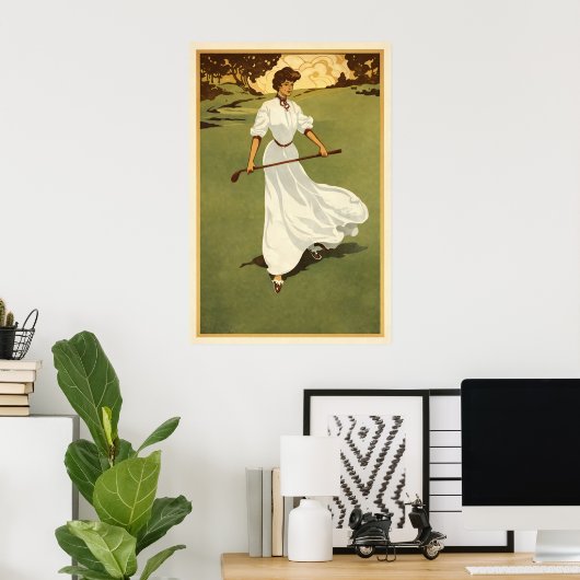 Vintage Golf - Kunstprint Poster (Thuiskantoor)