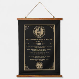 Vintage Golf Regels Muur Hangend Wandkleed