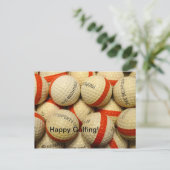 Vintage - Golfballen Briefkaart (Staand voorkant)