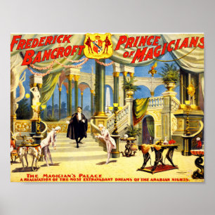 Vintage Goochelaar Frederick Bancroft Poster