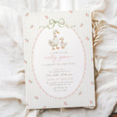 Vintage Goose Baby Shower Invitation