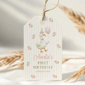 Vintage Goose First Birthday Cadeaulabel