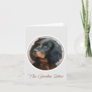 Vintage Gordon Setter Bedankkaart