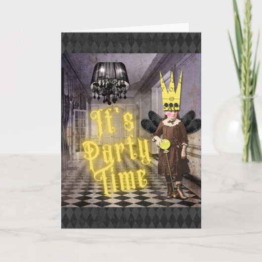 Vintage Goth Invitation du parti Halloween (Devant)