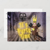 Vintage Goth Invitation du parti Halloween (Devant / Derrière)