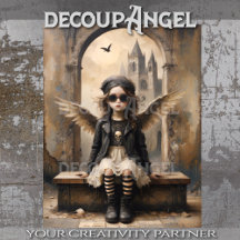 Vintage Gothic Angel Decoupage