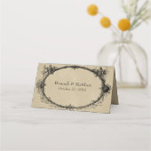 Vintage Gothic Black Toile Graves Tan Wedding (Achterkant)