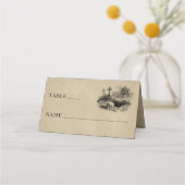 Vintage Gothic Black Toile Graves Tan Wedding (Voorkant)