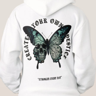 Vintage Gothique Papillon Crâne Streetwear
