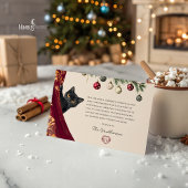 Vintage gotische foto plat kerstkaart