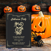 vintage gotische griezelige halloween kaart