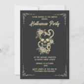 vintage gotische griezelige halloween kaart (Voorkant)