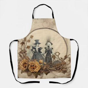 Vintage Gotische Heksen Herfst Perkament Schort