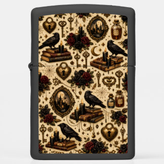 Vintage Gotische Raven Zippo Aansteker