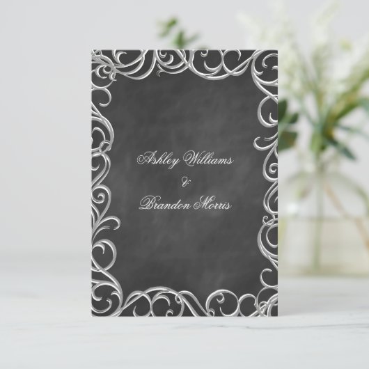 Vintage Gotische RSVP (Staand voorkant)