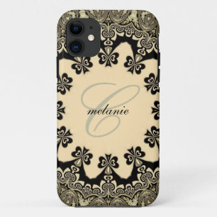 Vintage Gotische Tribale Kanten Monogram iPhone 5 11 Hoesje
