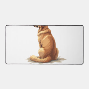 Vintage Goud Retriever Achteraanzicht Hond Liefheb Bureaumat