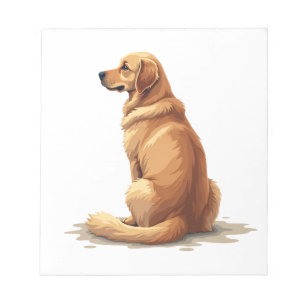 Vintage Goud Retriever Achteraanzicht Hond Liefheb Notitieblok