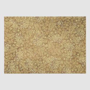  Vintage Gouden Spiraalpatroon Klasseer Abstract B Tissuepapier